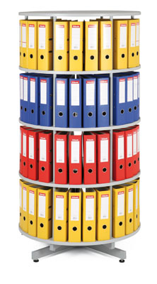 Archivační otočná skříň - 2 patra - šedá